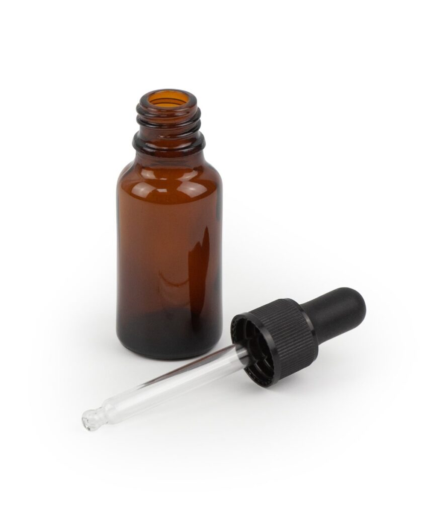 Glasflaska med Pipett Svart 10 ml 1 stycken