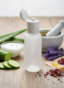 PET-flaska frost 100 ml med snäppkork vit